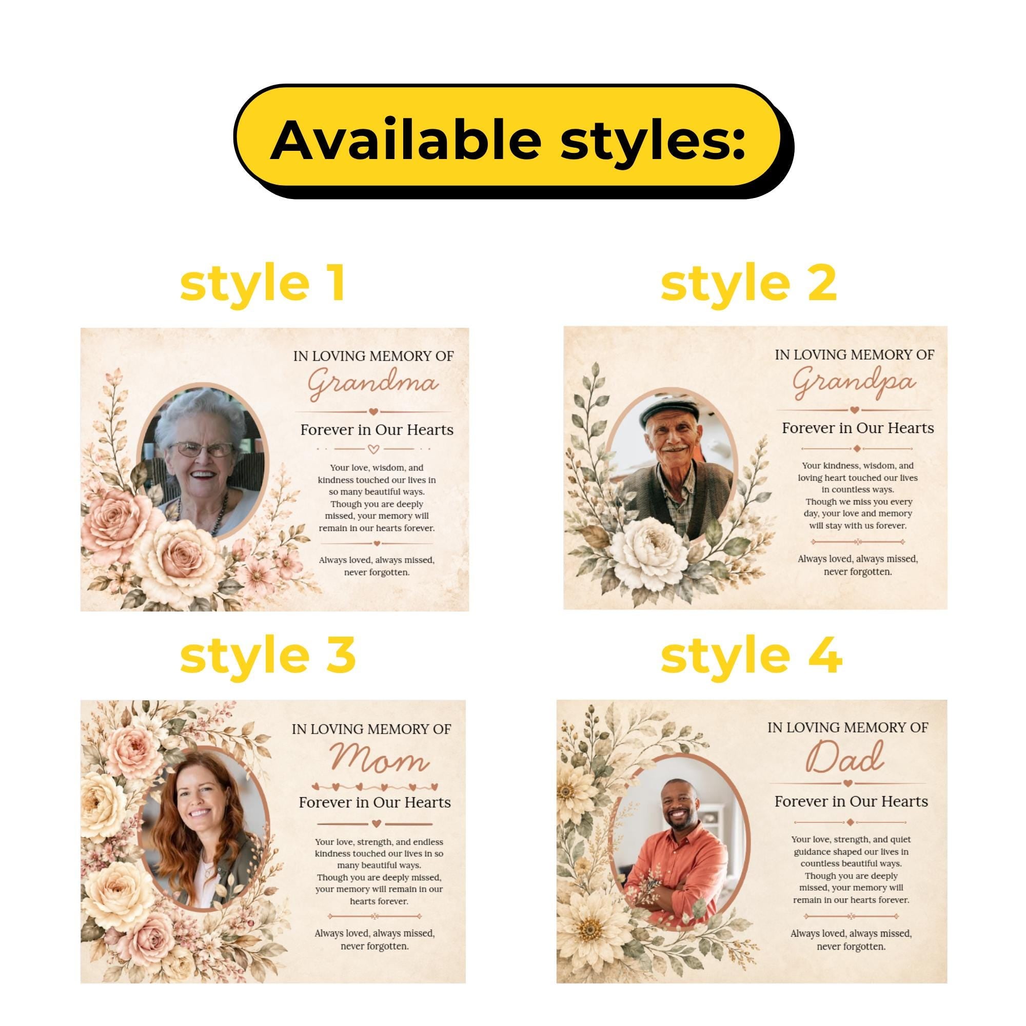 Personalized Memorial Stone Plaque, Custom Sympathy Gift, In Loving Memory Photo Plaque, Sentimental Gift for Mom Dad Grandma