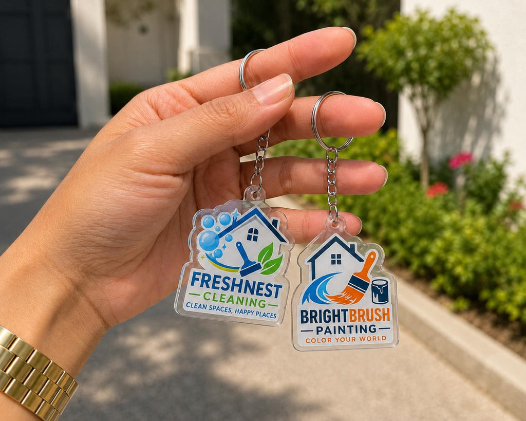 Custom Business Logo Acrylic Keychains, Personalized Company Keychains, Branded Promotional Keychains, Bulk Logo Keyrings Gift for her, him