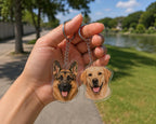 Custom Pet Photo Acrylic Keychain, Personalized Dog Cat Keychain, Pet Portrait Keyring, Gift for her, him, Party Favors, Custom Keychain