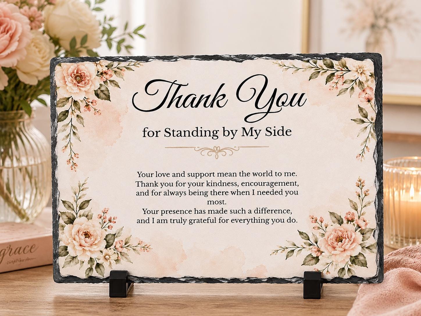 Personalized Thank You Stone Plaque, Appreciation Gift for Teacher, Friend or Family, Christian Keepsake, Friendship Gift