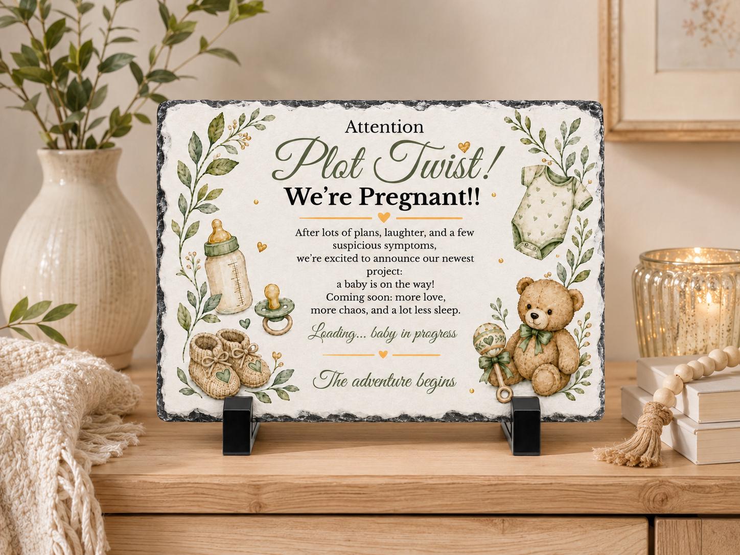 Pregnancy Announcement Stone Plaque for Husband, You’re Going To Be A Daddy Gift, New Dad Gift, Baby Reveal Keepsake for Dad