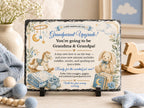 Grandparent Upgrade Pregnancy Announcement Stone Plaque, Grandma and Grandpa Reveal Gift, Baby Announcement Keepsake, New Grandparents Gift