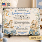 Grandparent Upgrade Pregnancy Announcement Stone Plaque, Grandma and Grandpa Reveal Gift, Baby Announcement Keepsake, New Grandparents Gift