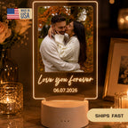 Personalized Photo LED Lamp, Custom Couple Picture Lamp, Anniversary Gift for Him Her, Romantic Night Light, Wedding Gift, Valentine Gift