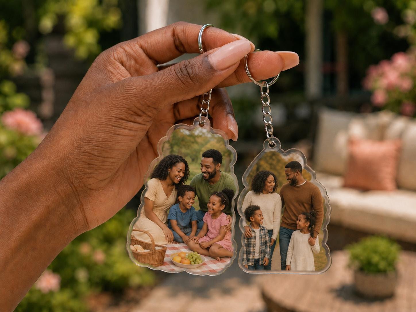 Custom Family Photo Acrylic Keychain, Picture Keychain Gift, Custom Acrylic Photo Charm, Gift for her, him, Party Favors, Car accessories