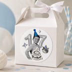 Custom Photo Birthday Stickers, Personalized Face Stickers, Kids Birthday Party Favor, Custom Birthday Labels, Waterproof Stickers