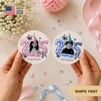 Kids Birthday Stickers, Custom Photo Birthday Stickers, Waterproof Stickers, Personalized Party Favors, Personalized Stickers