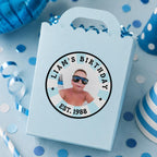 Waterproof Personalized Birthday Stickers, Custom Photo Stickers, Birthday Cup Stickers, Custom Cup Stickers, Party Favor Labels