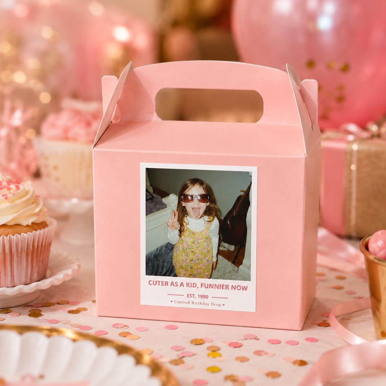 Personalized Birthday Stickers, Custom Photo Stickers, Waterproof Birthday Cup Stickers, Custom Cup Stickers, Party Favor Labels