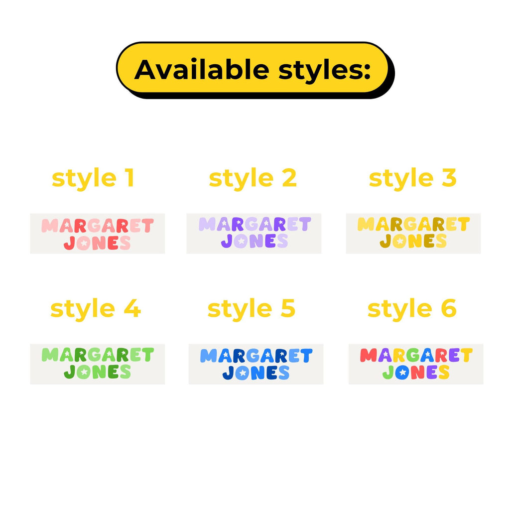 School Labels, Back to School Gift for Kids, Kids Name Stickers, Daycare Name Labels, Waterproof Name Labels, Custom Name Stickers