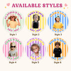 Personalized Birthday Stickers with Photo, Waterproof Custom Birthday Cup Stickers, Birthday Stickers Personalized, 6 Styles