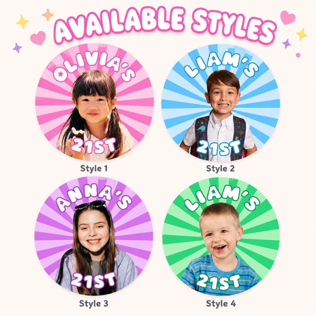 Personalized Birthday Stickers with Photo, Waterproof Custom Birthday Cup Stickers, Retro Custom Photo Stickers, Party Favor Labels