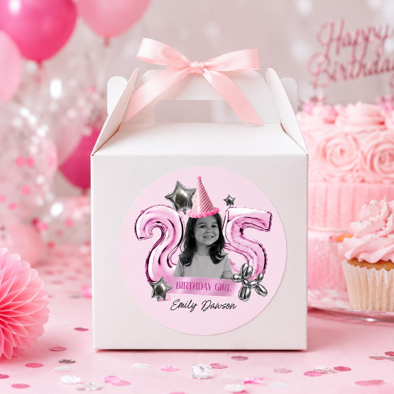 Kids Birthday Stickers, Custom Photo Birthday Stickers, Waterproof Stickers, Personalized Party Favors, Personalized Stickers