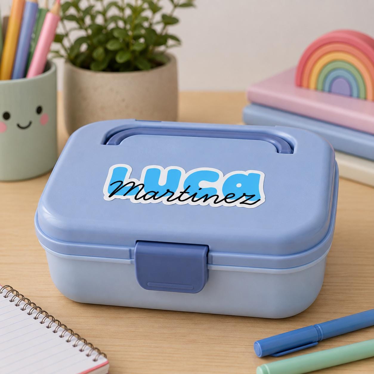 Personalized Name Sticker, Waterproof School Label, Custom Vinyl Decal for Water Bottle, Lunch Box, Notebook, Kids Name Decal