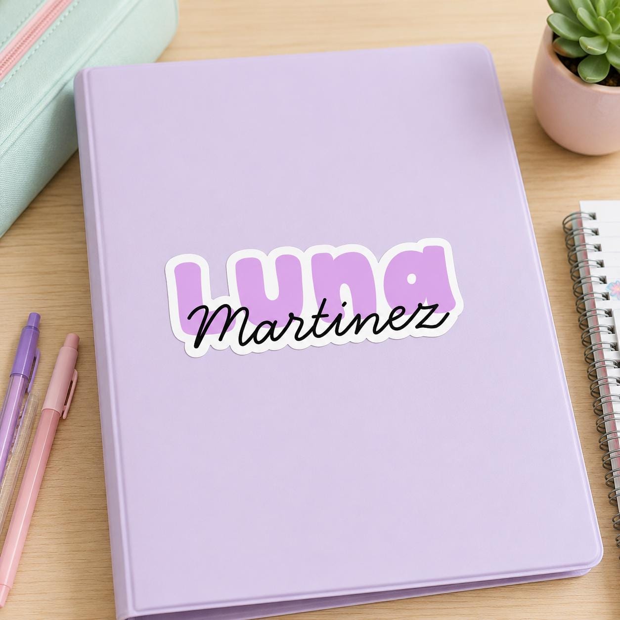 Personalized Name Sticker, Waterproof School Label, Custom Vinyl Decal for Water Bottle, Lunch Box, Notebook, Kids Name Decal