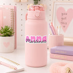 Personalized Name Sticker, Waterproof School Label, Custom Vinyl Decal for Water Bottle, Lunch Box, Notebook, Kids Name Decal