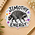 Viral Jimothy Raccoon Stickers Pack, 13 Funny & Cute Waterproof Raccoon Stickers, Viral Meme Animal Decals, 2 Inch Sticker Set