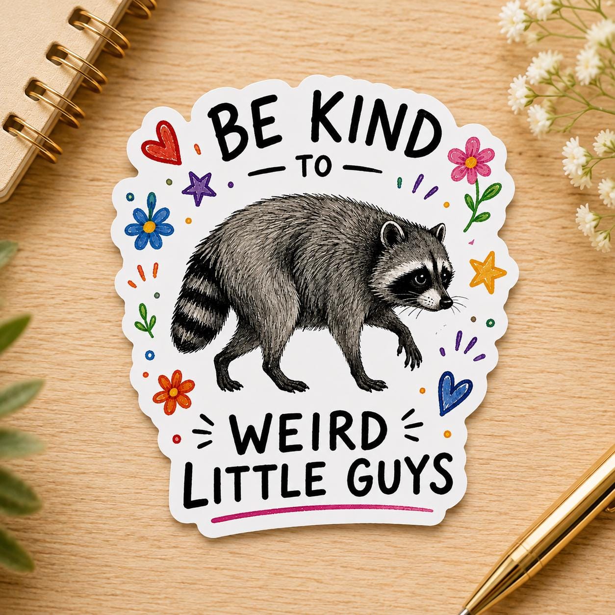 Viral Jimothy Raccoon Stickers Pack, 13 Funny & Cute Waterproof Raccoon Stickers, Viral Meme Animal Decals, 2 Inch Sticker Set