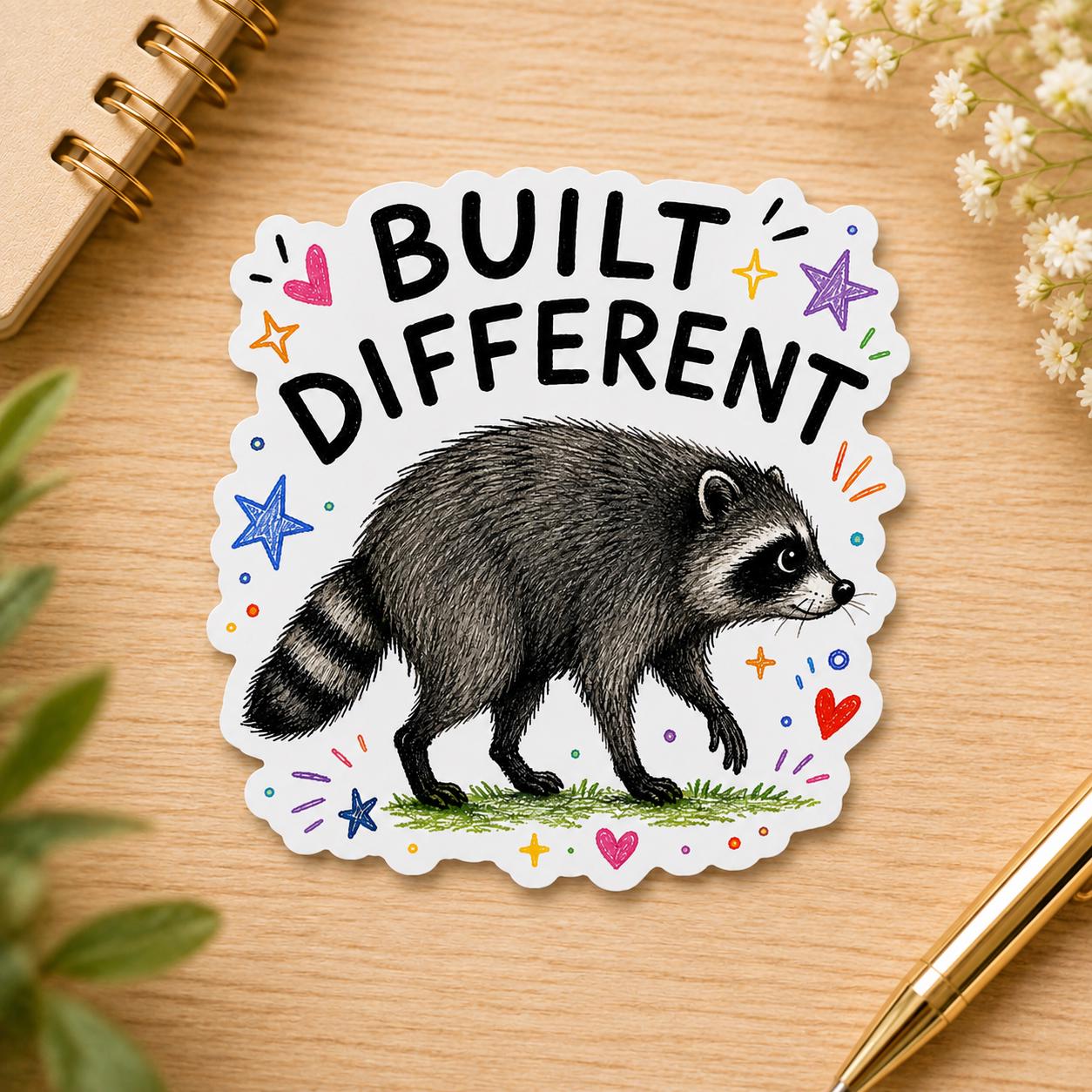Viral Jimothy Raccoon Stickers Pack, 13 Funny & Cute Waterproof Raccoon Stickers, Viral Meme Animal Decals, 2 Inch Sticker Set