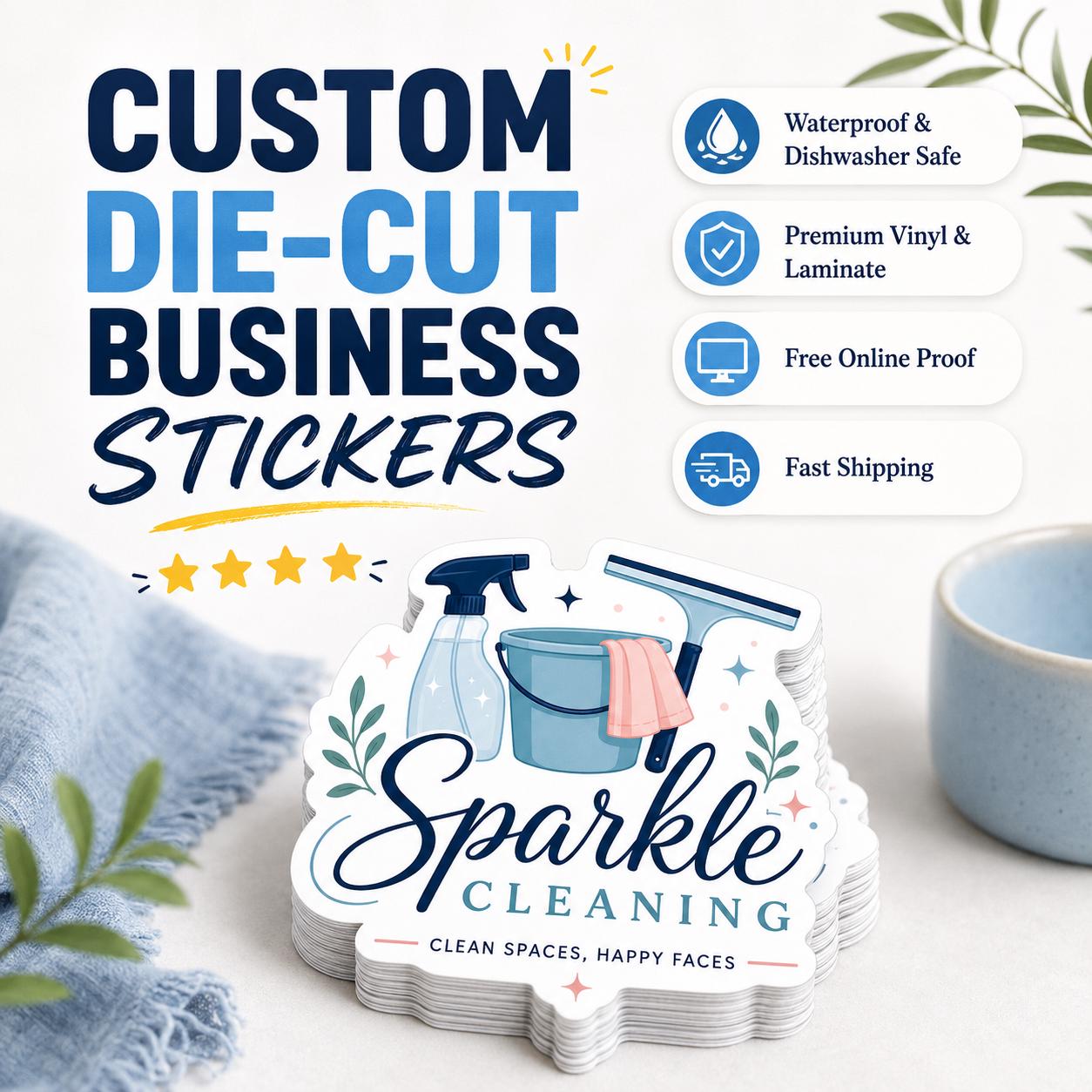 Custom Logo Stickers for Business, Personalized Business Stickers, Die Cut Logo Stickers, Custom Brand Stickers, Small Business Stickers