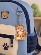 Personalized Kids Backpack Name Tag, Personalized Animal Backpack Keychain, Custom Name Clear Acrylic Bag Tag, Back to School Bag Charm