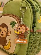 Personalized Kids Backpack Name Tag, Personalized Animal Backpack Keychain, Custom Name Clear Acrylic Bag Tag, Back to School Bag Charm