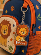 Personalized Kids Backpack Name Tag, Personalized Animal Backpack Keychain, Custom Name Clear Acrylic Bag Tag, Back to School Bag Charm