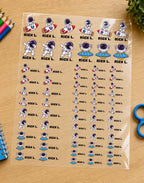 3D Embossed Name Label Stickers, Personalized UV DTF Name Stickers, Waterproof School Labels, Kids Water Bottle & Lunch Box Labels