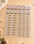 3D Embossed Name Label Stickers, Personalized UV DTF Name Stickers, Waterproof School Labels, Kids Water Bottle & Lunch Box Labels