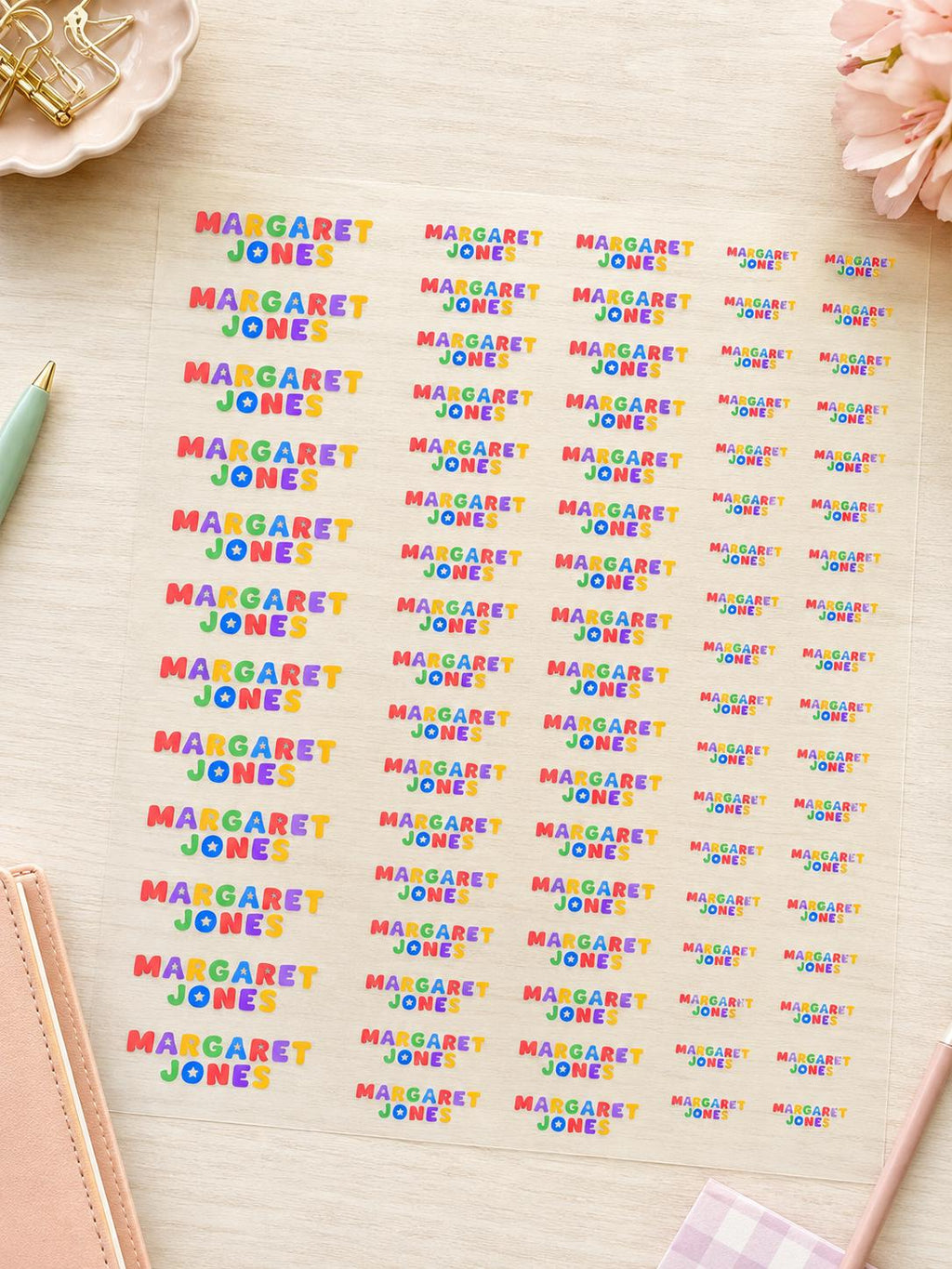 3D Embossed Name Label Stickers, Waterproof Kids School Labels, Water Bottle & Lunch Box Labels, Personalized UV DTF Name Stickers