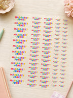 3D Embossed Name Label Stickers, Waterproof Kids School Labels, Water Bottle & Lunch Box Labels, Personalized UV DTF Name Stickers