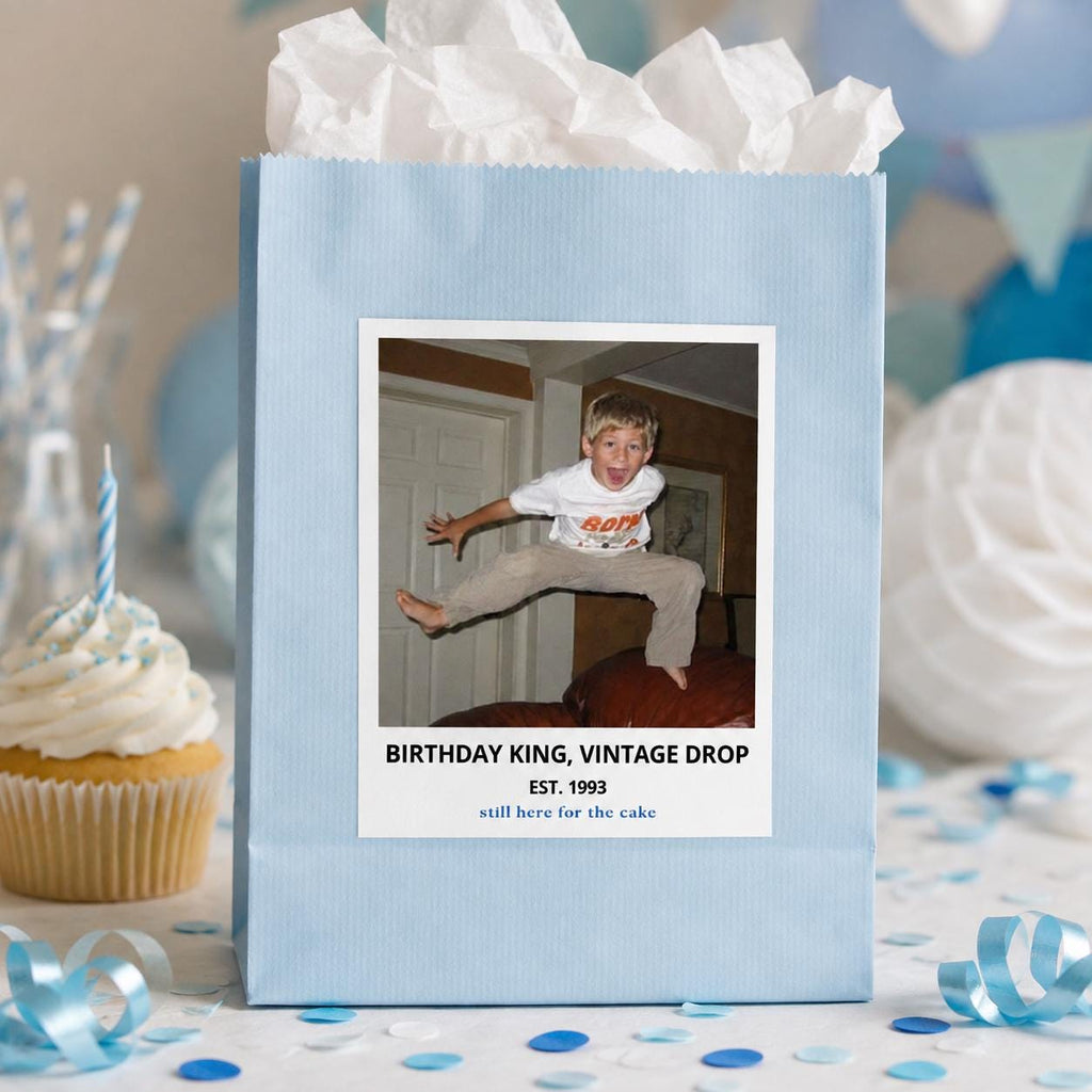 Personalized Birthday Stickers, Custom Photo Stickers, Waterproof Birthday Cup Stickers, Custom Cup Stickers, Party Favor Labels