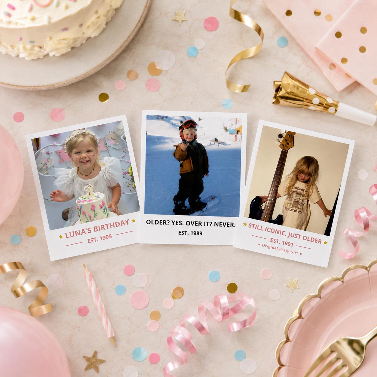 Personalized Birthday Stickers, Custom Photo Stickers, Waterproof Birthday Cup Stickers, Custom Cup Stickers, Party Favor Labels