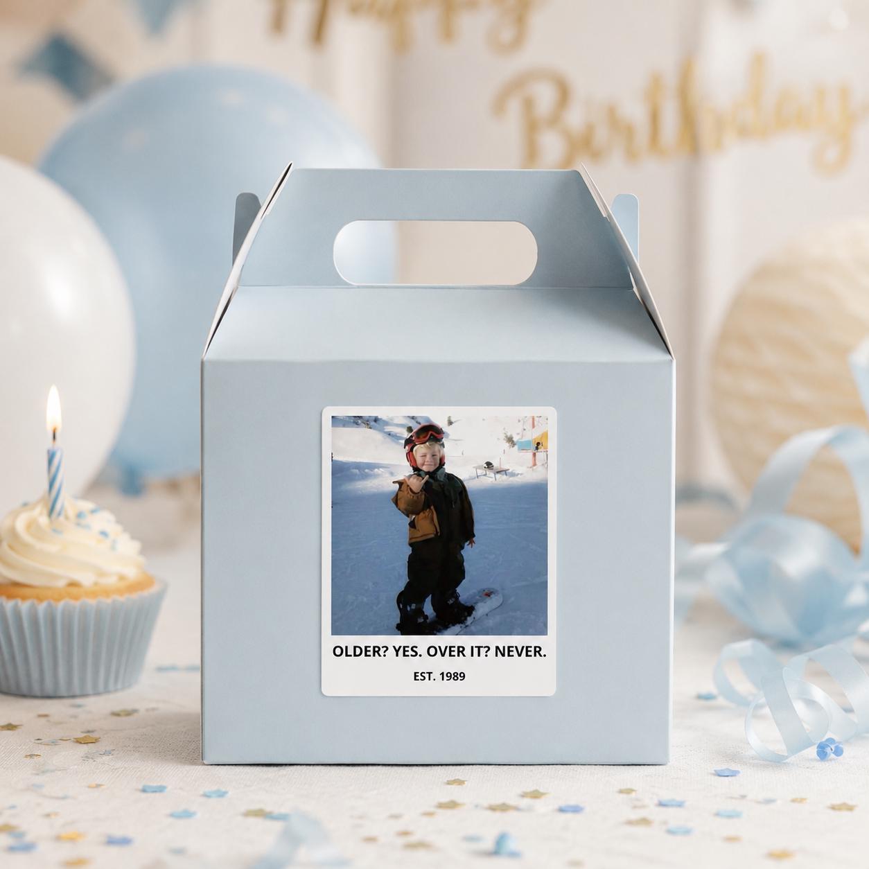 Personalized Birthday Stickers, Custom Photo Stickers, Waterproof Birthday Cup Stickers, Custom Cup Stickers, Party Favor Labels