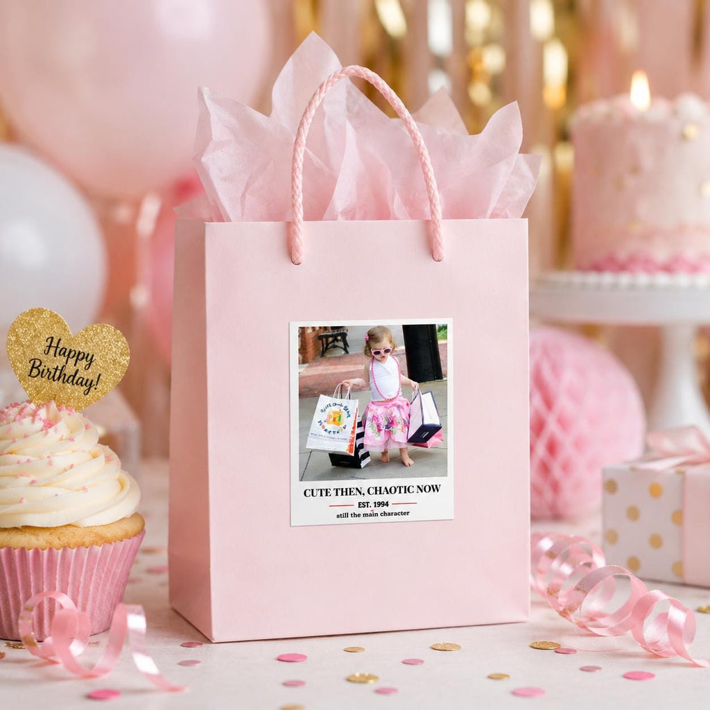 Personalized Birthday Stickers, Custom Photo Stickers, Waterproof Birthday Cup Stickers, Custom Cup Stickers, Party Favor Labels