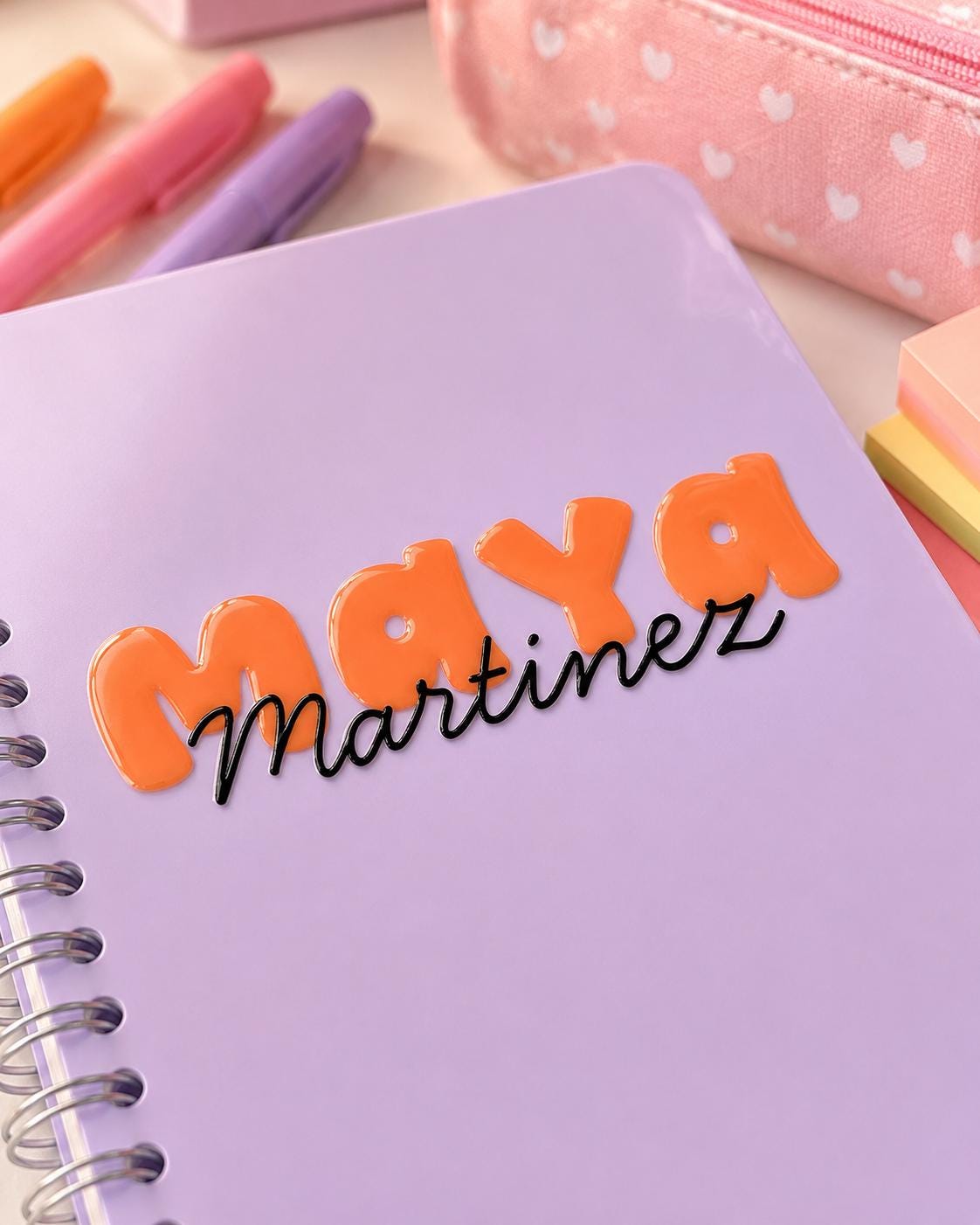 3D Embossed Name Label Stickers, Personalized UV DTF Name Stickers, Waterproof School Labels, Custom Kids Name Decals, Lunch Box Labels