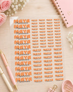 3D Embossed Name Label Stickers, Personalized UV DTF Name Stickers, Waterproof School Labels, Custom Kids Name Decals, Lunch Box Labels