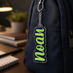 Backpack Name Tag, Personalized Name Keychain, Custom Acrylic Name Keychain, Name Tag for Backpack, Kids Backpack Charm, School Bag Gift
