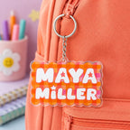 Backpack Name Tag, Personalized Name Keychain, Custom Acrylic Keychain, Kids Backpack Charm, Custom Name Tag, School Bag Tag