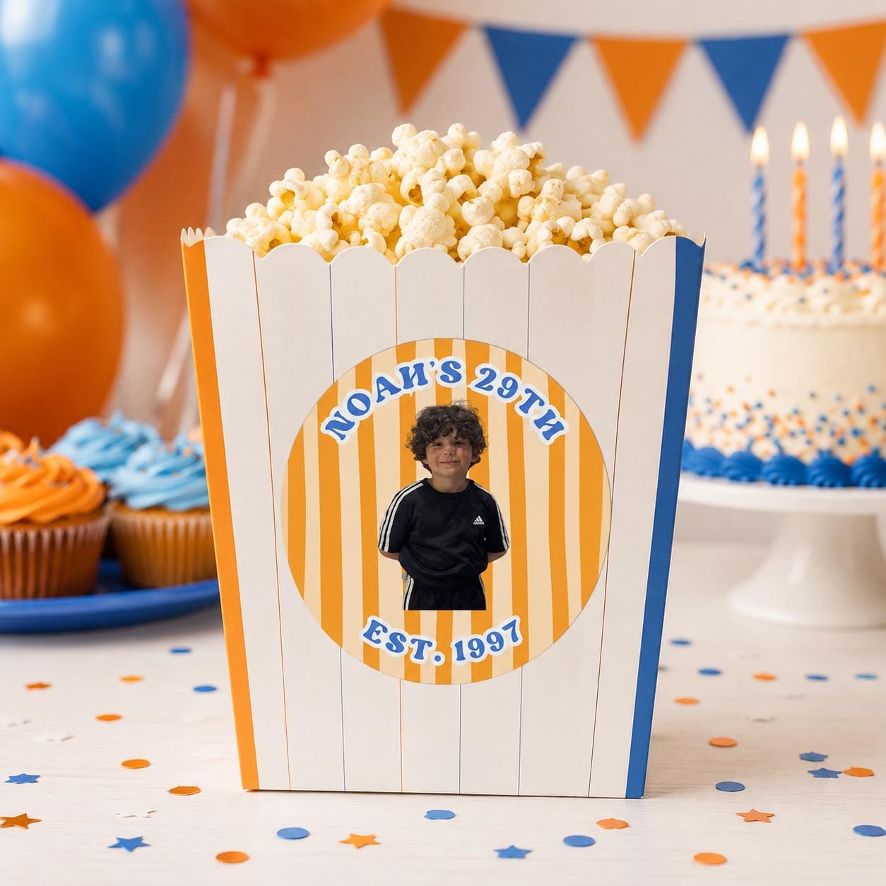 Personalized Birthday Stickers with Photo, Waterproof Custom Birthday Cup Stickers, Birthday Stickers Personalized, 6 Styles