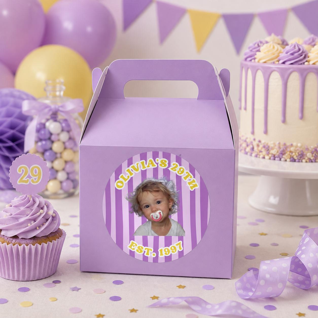 Personalized Birthday Stickers with Photo, Waterproof Custom Birthday Cup Stickers, Birthday Stickers Personalized, 6 Styles