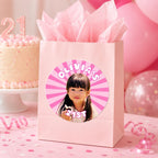 Personalized Birthday Stickers with Photo, Waterproof Custom Birthday Cup Stickers, Retro Custom Photo Stickers, Party Favor Labels