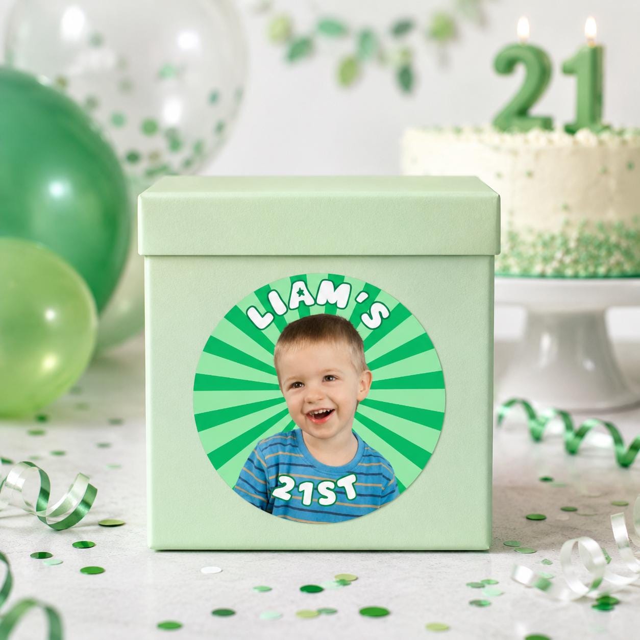 Personalized Birthday Stickers with Photo, Waterproof Custom Birthday Cup Stickers, Retro Custom Photo Stickers, Party Favor Labels