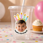 Custom Birthday Photo Stickers, Personalized Birthday Stickers, Face Stickers, Birthday Party Favor Stickers, Custom Photo Sticker