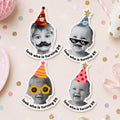 Personalized Birthday Stickers with Photo, Funny Custom Birthday Stickers, Waterproof Cup Stickers, Custom Photo Party Stickers