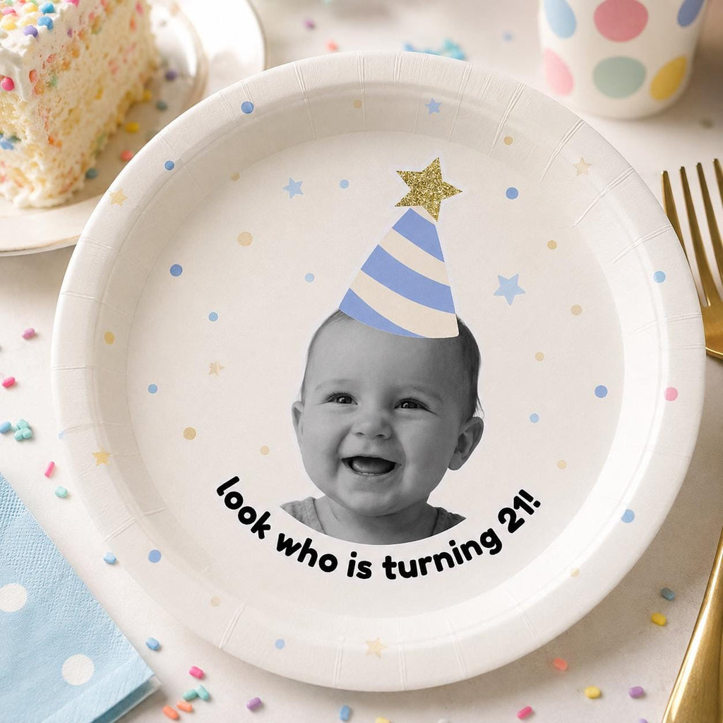 Personalized Birthday Stickers with Photo, Funny Custom Birthday Stickers, Waterproof Cup Stickers, Custom Photo Party Stickers