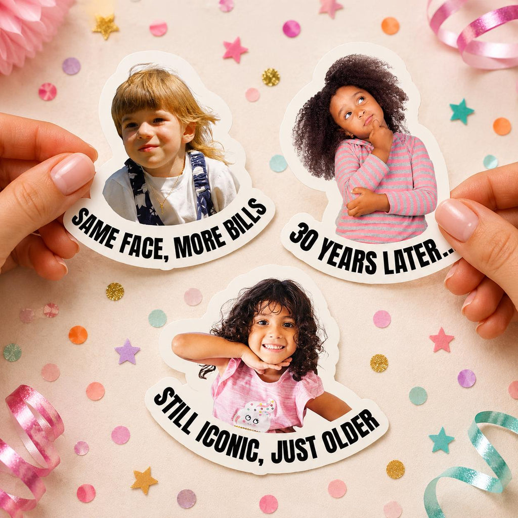 Personalized Stickers, Birthday Stickers Personalized, Custom Birthday Stickers, Custom Photo Stickers, Birthday Cup Stickers