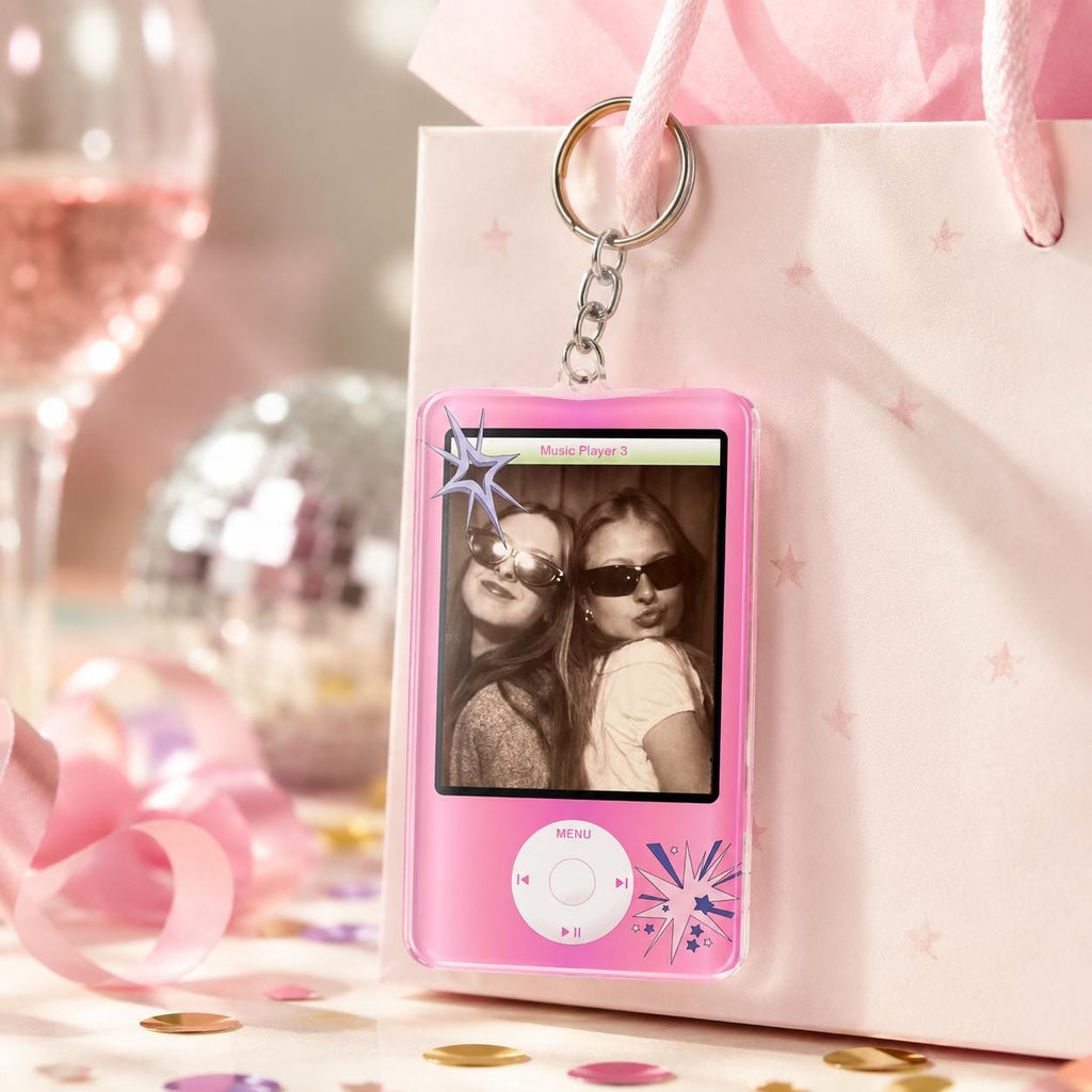 Personalized Photo Keychain, Custom Acrylic Keychain, Y2K Retro Keychain, Custom Photo Gift, iPod Style Keychain, Paint Style Keychain
