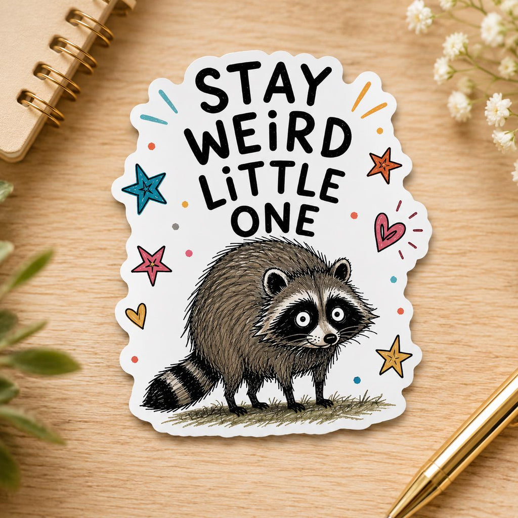 Viral Jimothy Raccoon Stickers Pack, 13 Funny & Cute Waterproof Raccoon Stickers, Viral Meme Animal Decals, 2 Inch Sticker Set