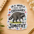 Viral Jimothy Raccoon Stickers Pack, 13 Funny & Cute Waterproof Raccoon Stickers, Viral Meme Animal Decals, 2 Inch Sticker Set